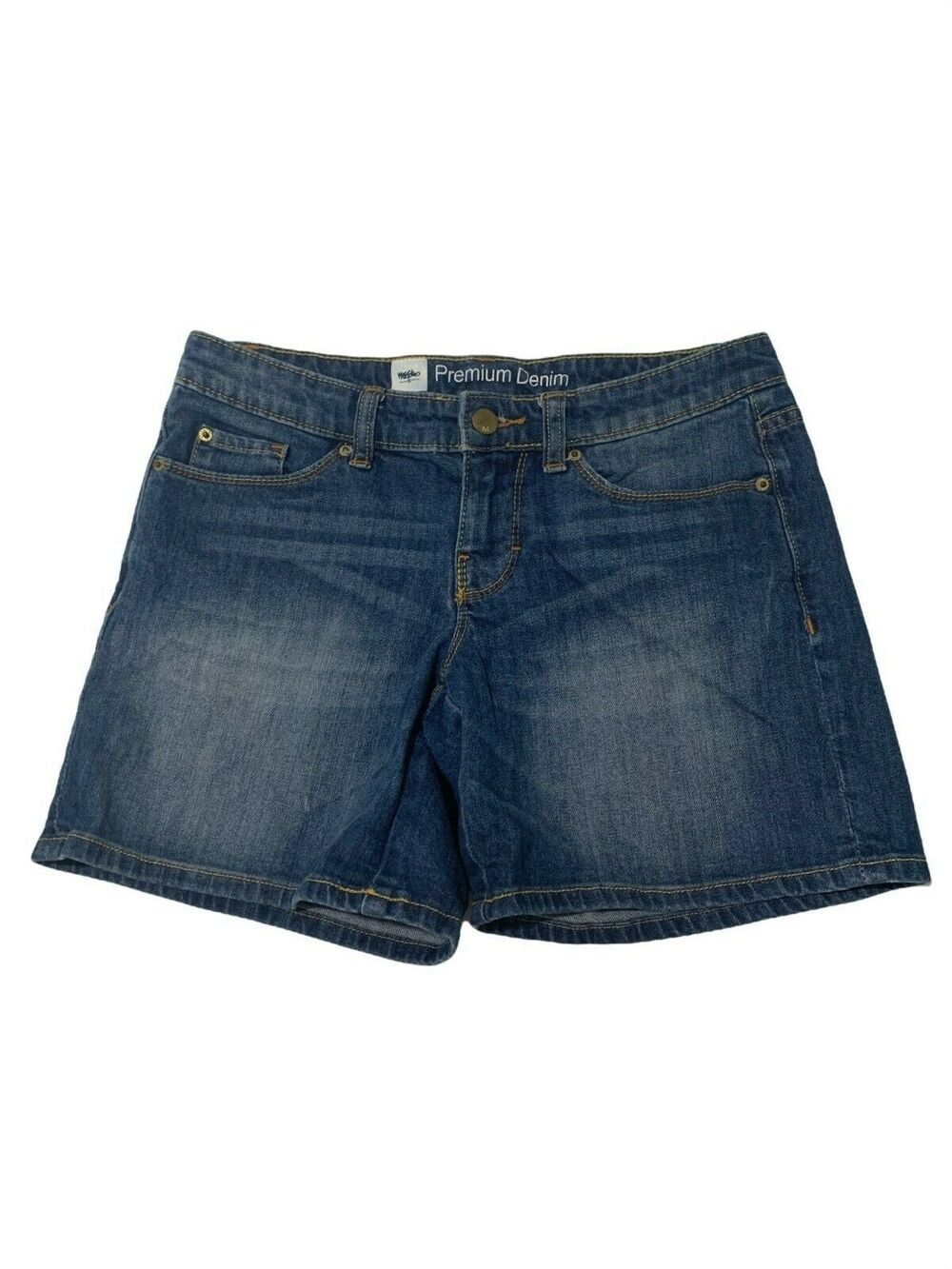 Mossimo Womens Premium Denim Jeans Shorts Size 2 (3) Low Waist Stretch Bermuda